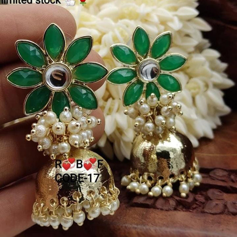 Manisha Jewellery Gold Plated Pearl Jhumki Earrings