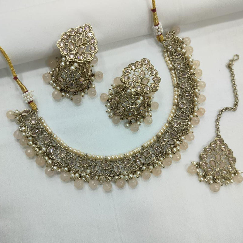 Manisha Jewellery Gold Plated Crystal Stone Necklace Set