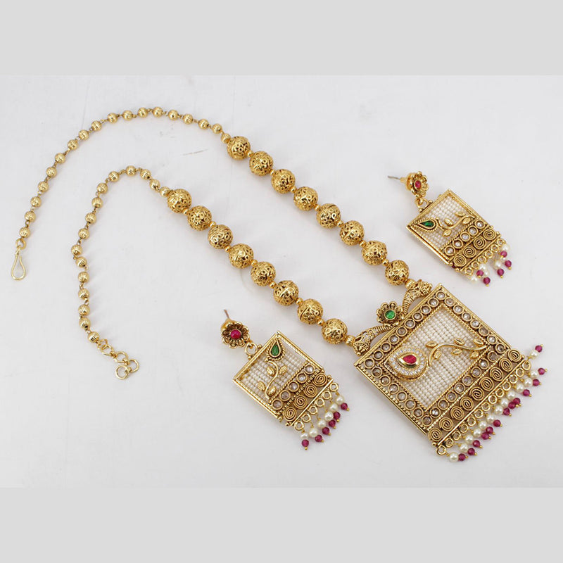 Manisha Jewellery Gold Plated Long Necklace Set