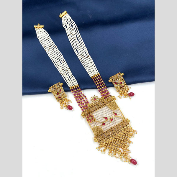 Manisha Jewellery Gold Plated Long Necklace Set