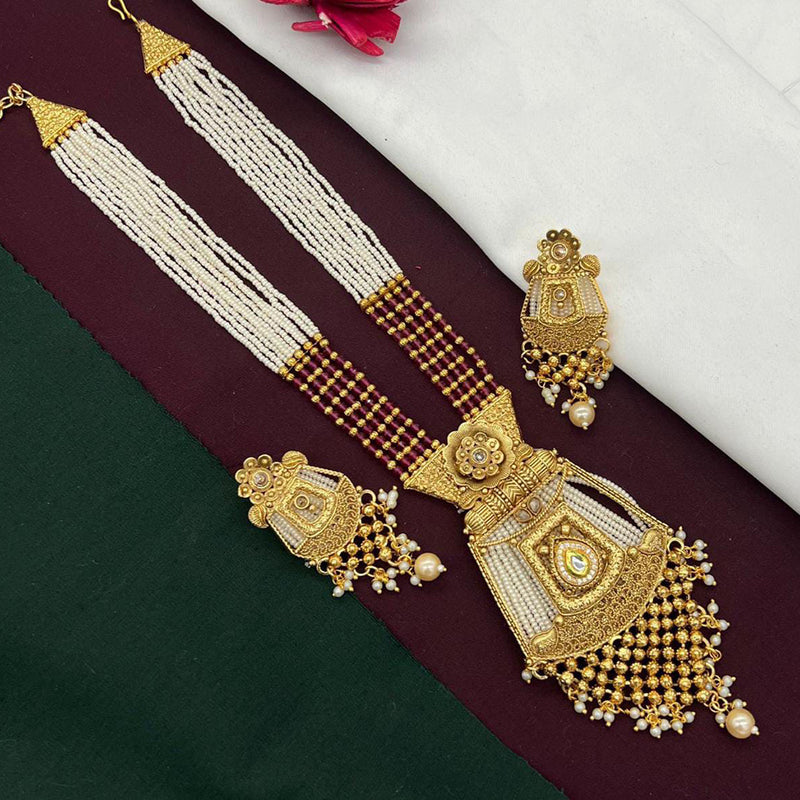 Manisha Jewellery Gold Plated Long Necklace Set