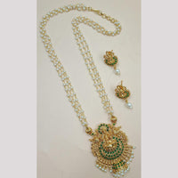 Manisha Jewellery Gold Plated Pearl Long Necklace Set