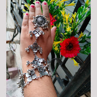 Manisha Jewellery Oxidised Plated Hand Harness