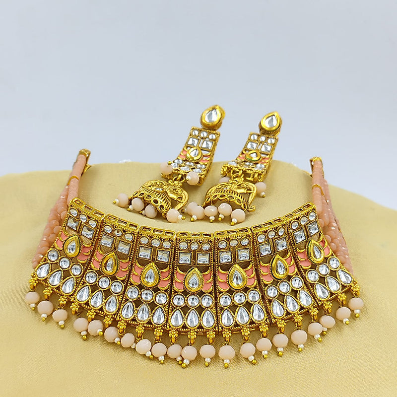 Manisha Jewellery Gold Plated Kundan Choker Necklace Set