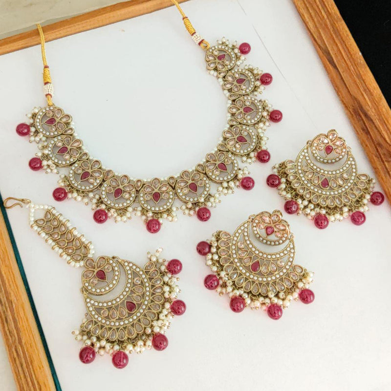 Manisha Jewellery Gold Plated Necklace Set