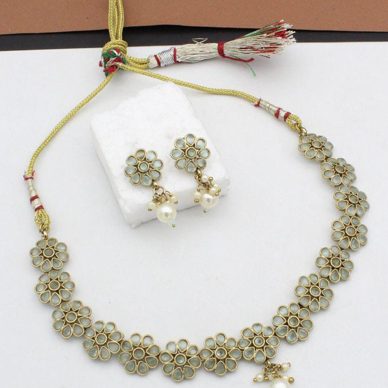 Manisha Jewellery Gold Plated Crystal Stone Necklace Set