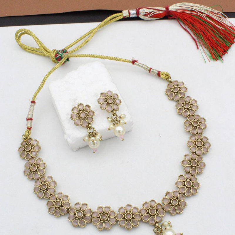 Manisha Jewellery Gold Plated Crystal Stone Necklace Set