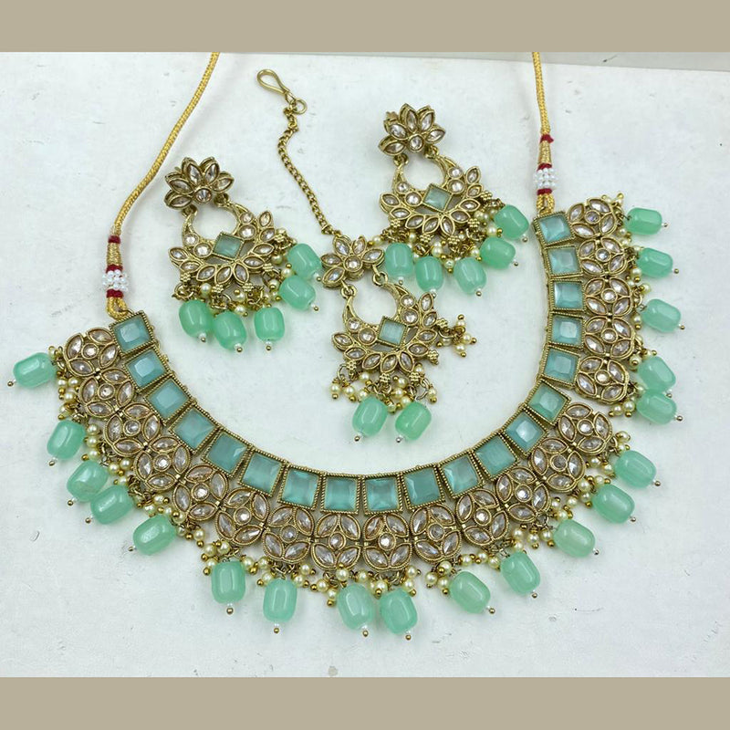 Manisha Jewellery Gold Plated Crystal Stone Necklace Set