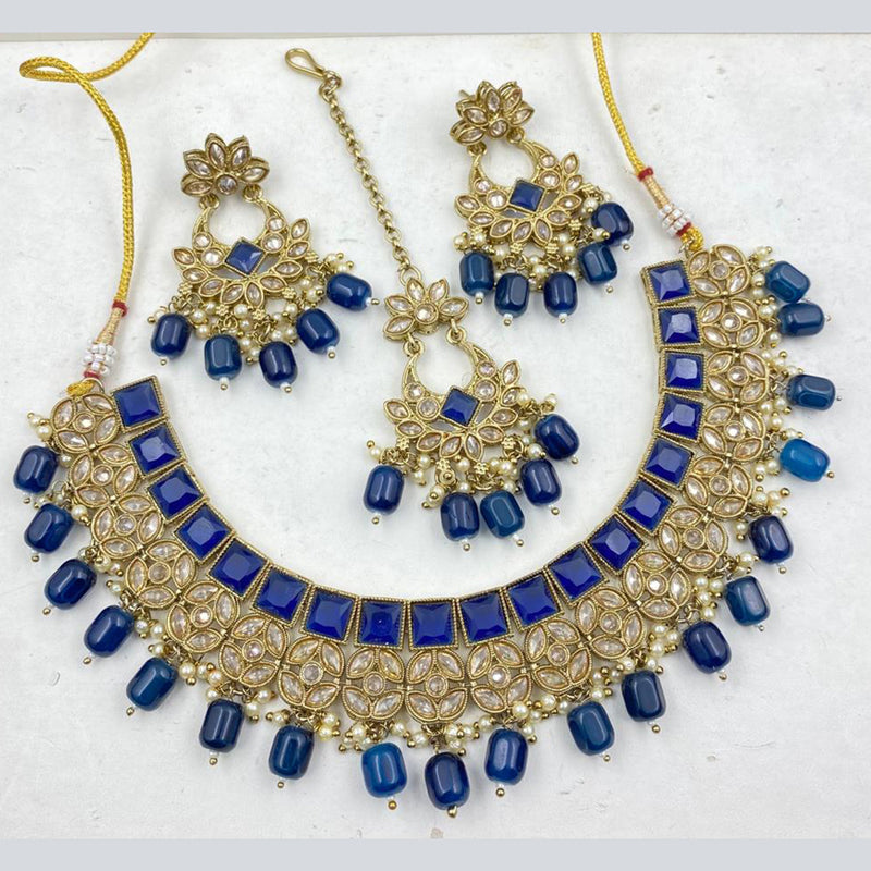 Manisha Jewellery Gold Plated Crystal Stone Necklace Set