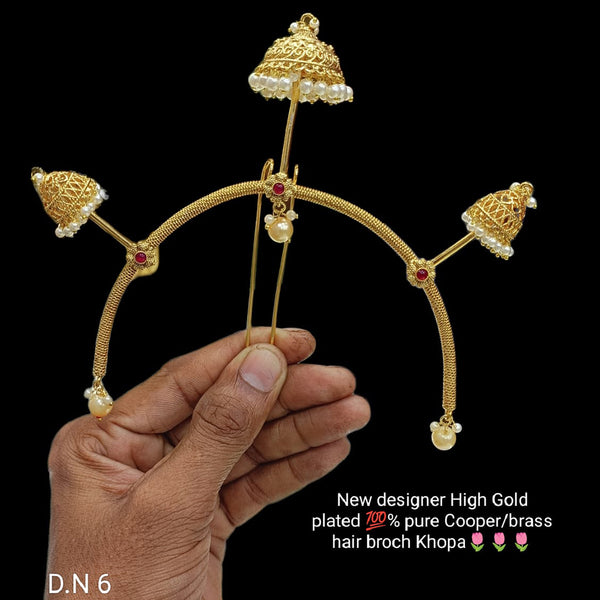 Manisha Jewellery Gold Plated Hair Brooch