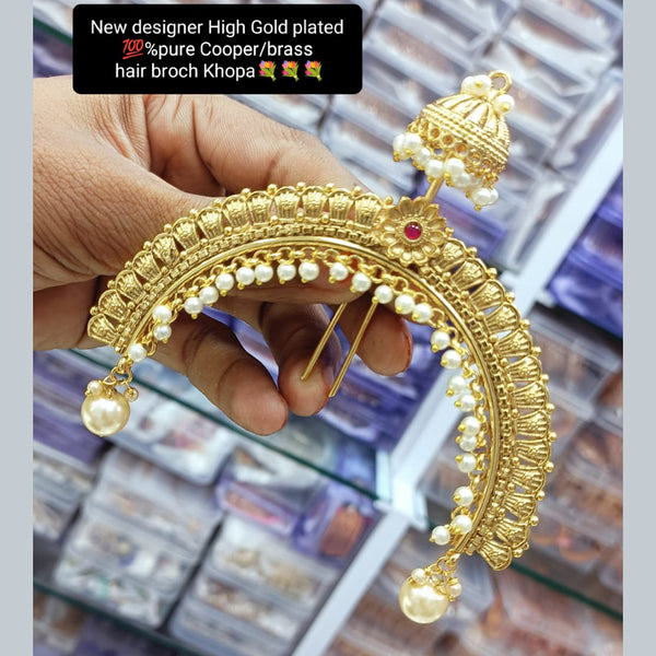 Manisha Jewellery Gold Plated Hair Brooch