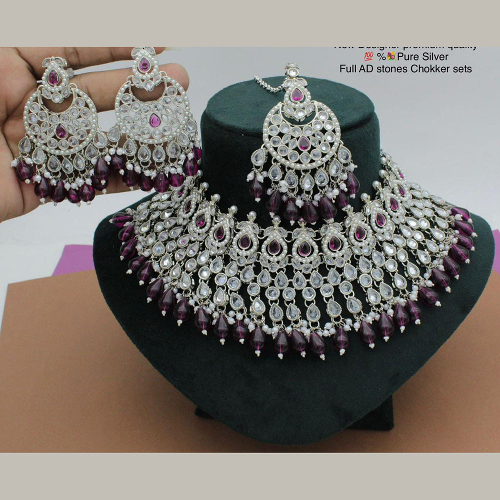 Manisha Jewellery Gold Plated Crystal Stone Necklace Set