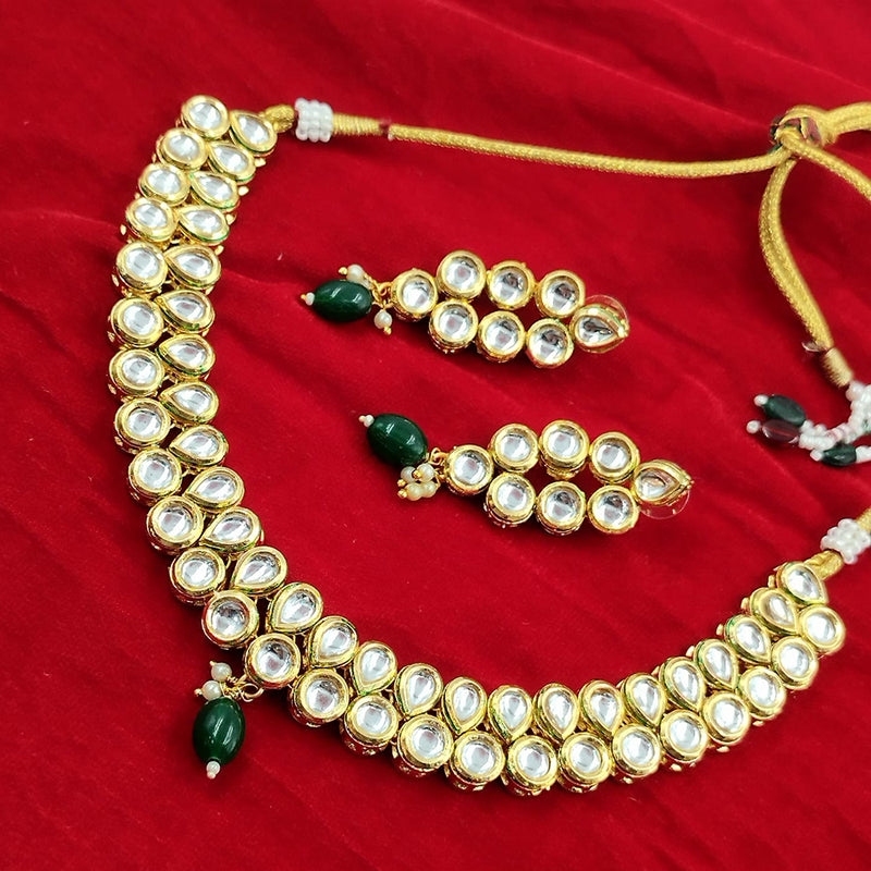 Manisha Jewellery Gold Plated Kundan Stone Necklace Set