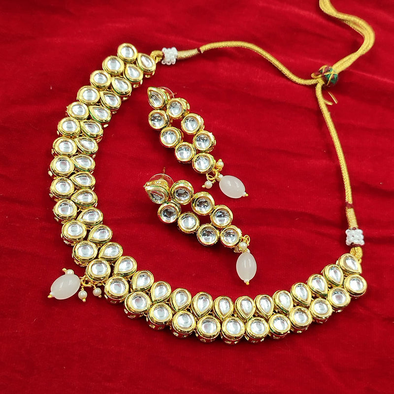 Manisha Jewellery Gold Plated Kundan Stone Necklace Set