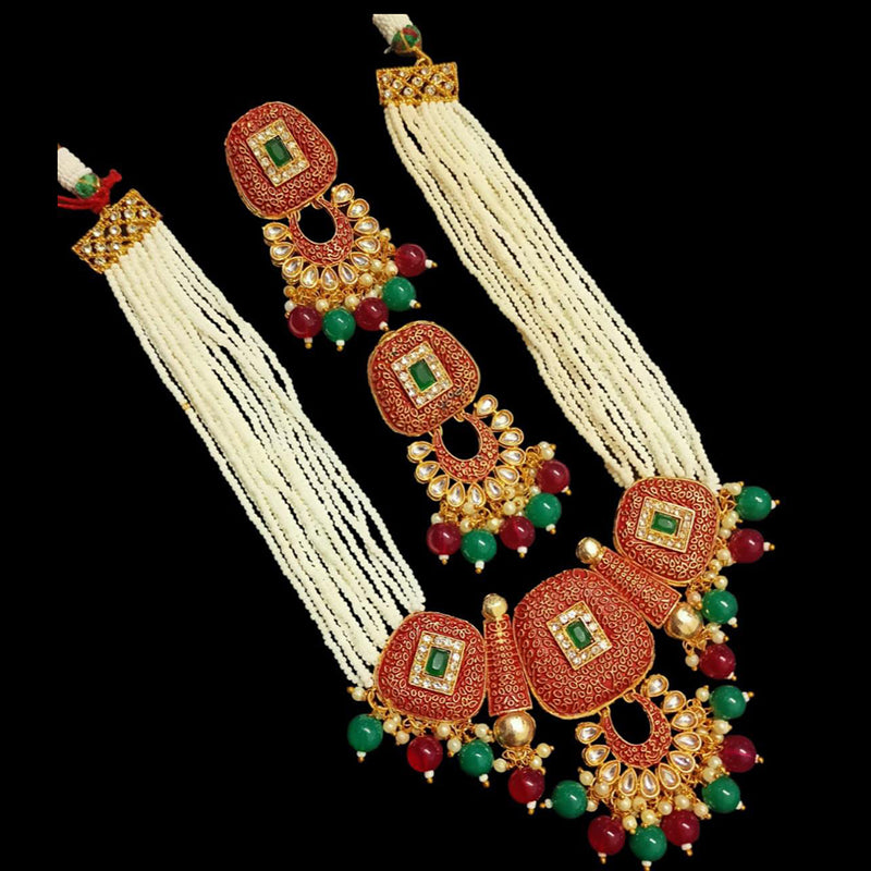 Manisha Jewellery Gold Plated Long Necklace Set