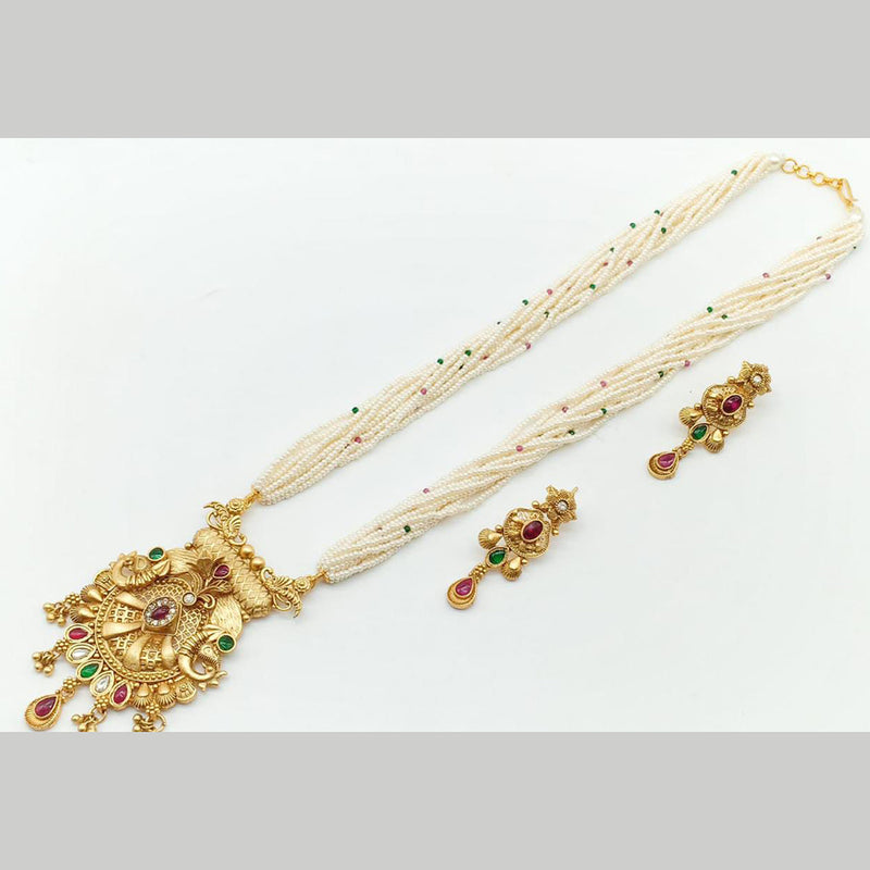 Manisha Jewellery Gold Plated Long Necklace Set