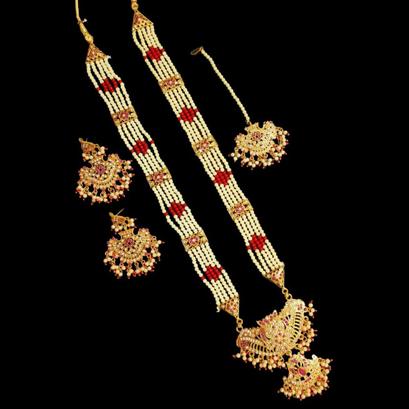 Manisha Jewellery Gold Plated Long Necklace Set