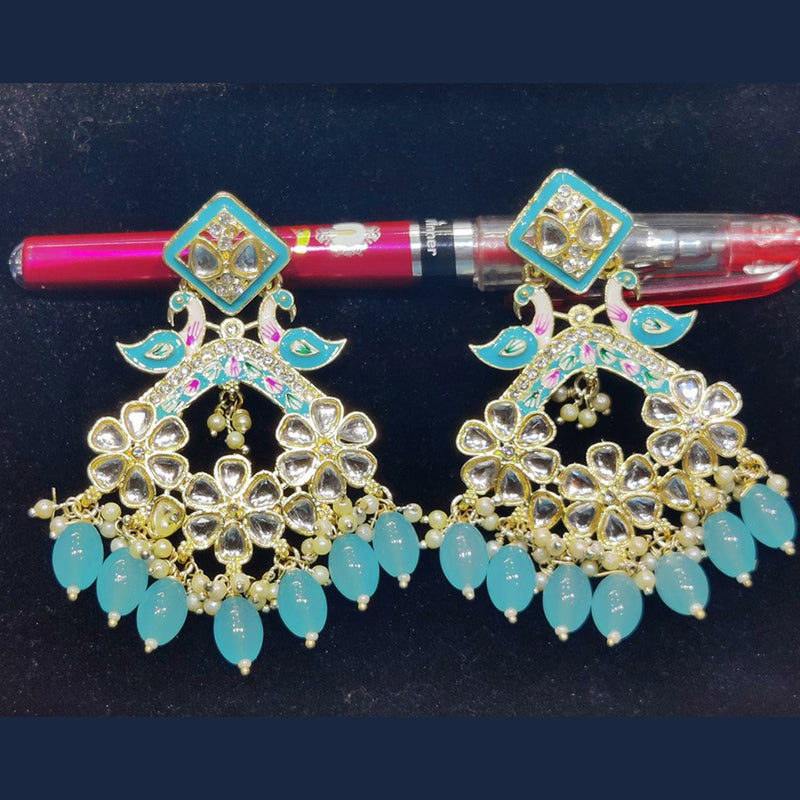 Manisha Jewellery Gold Plated Kundan Stone Dangler Earrings