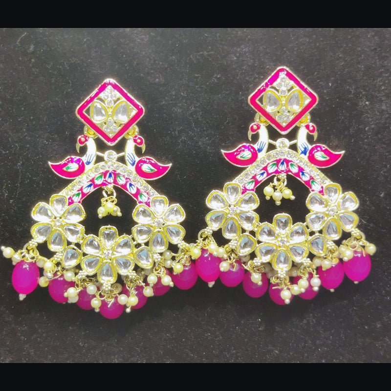 Manisha Jewellery Gold Plated Kundan Stone Dangler Earrings