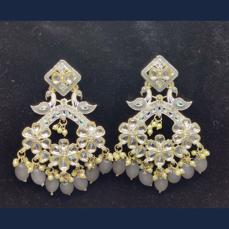 Manisha Jewellery Gold Plated Kundan Stone Dangler Earrings