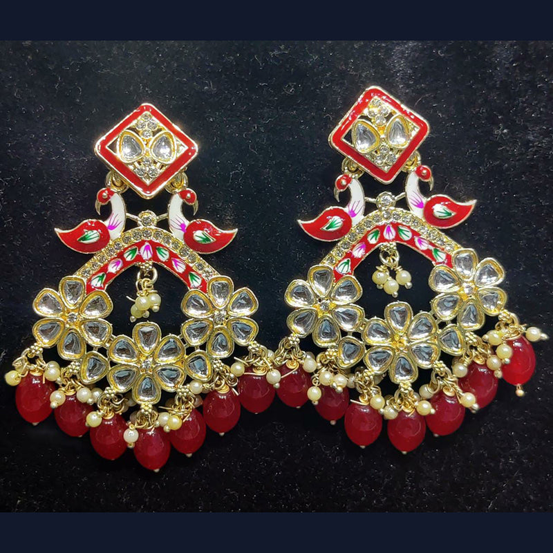 Manisha Jewellery Gold Plated Kundan Stone Dangler Earrings