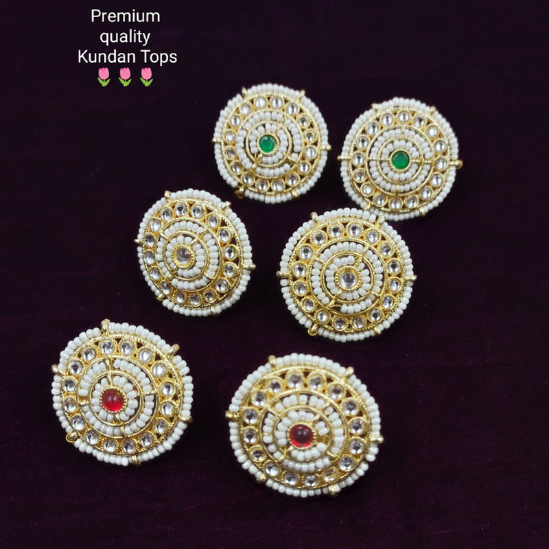 Manisha Jewellery Gold Plated Kundan Stud Earrings