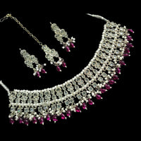 Manisha Jewellery Gold Plated Crystal Stone Necklace Set