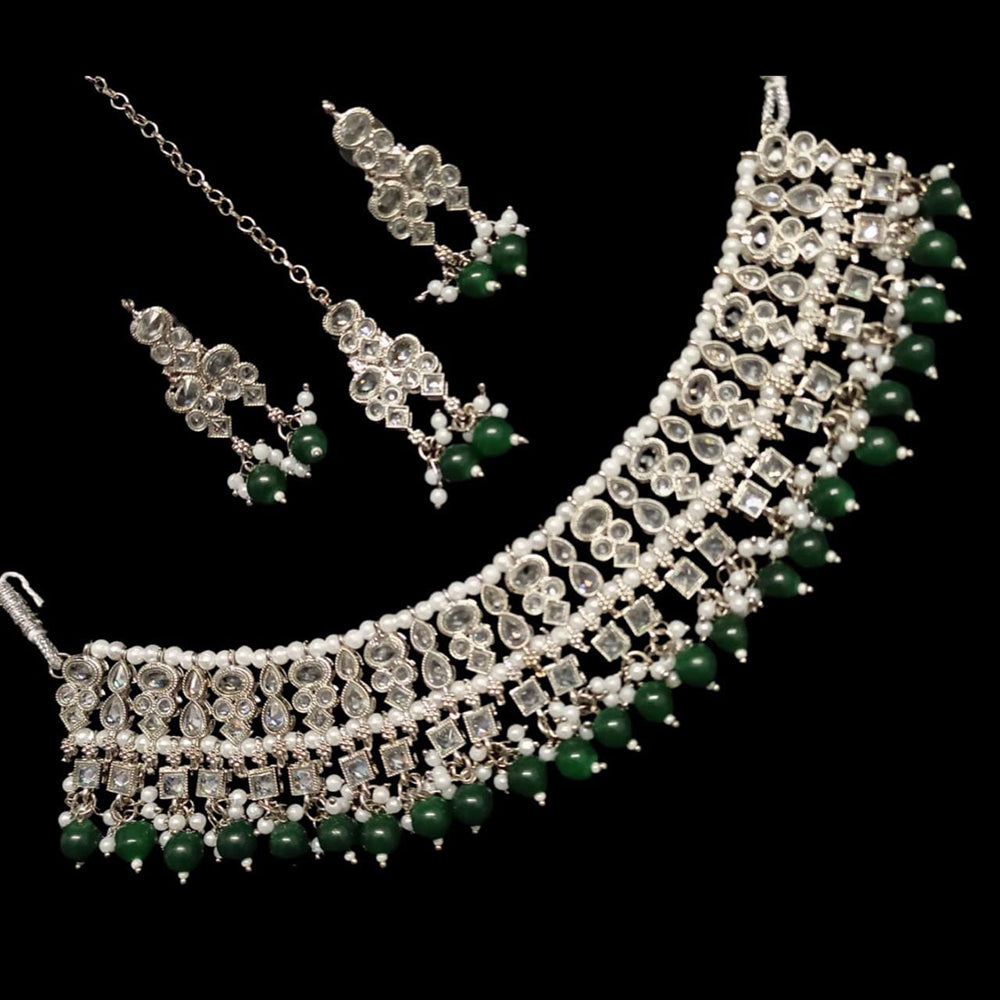 Manisha Jewellery Gold Plated Crystal Stone Necklace Set