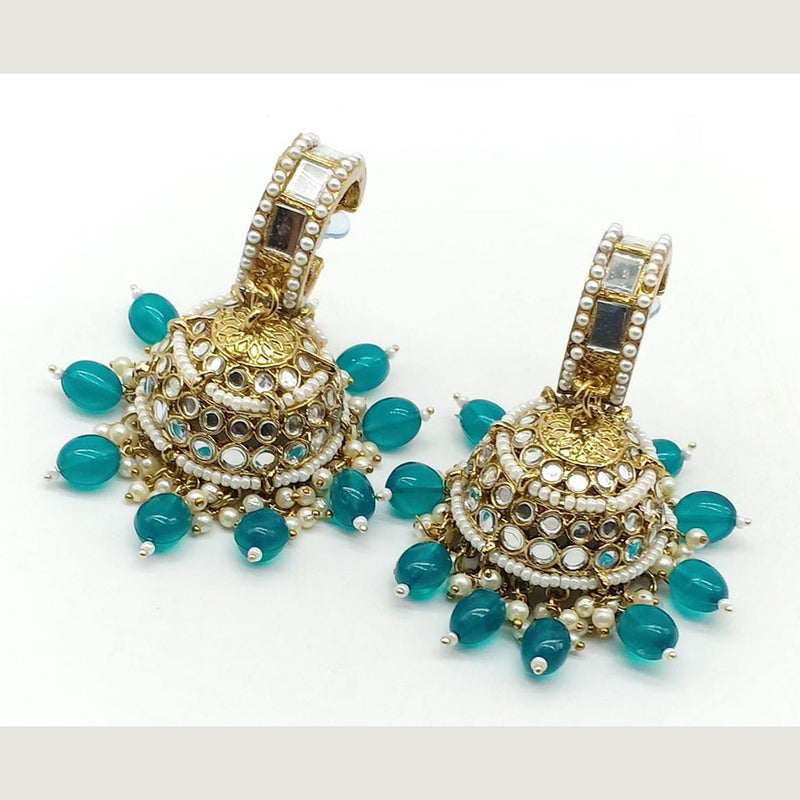 Manisha Jewellery Gold Plated Mirror Jhumki Earrings