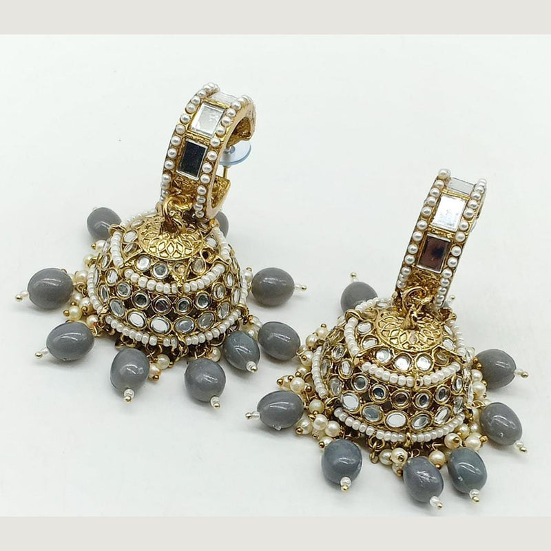 Manisha Jewellery Gold Plated Mirror Jhumki Earrings