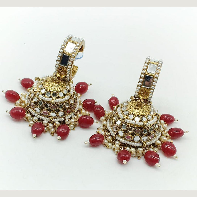 Manisha Jewellery Gold Plated Mirror Jhumki Earrings