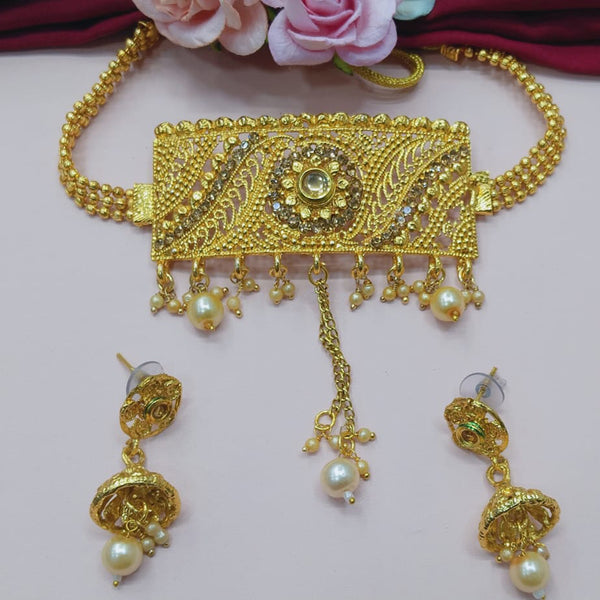 Manisha Jewellery Gold Plated Choker Necklace Set