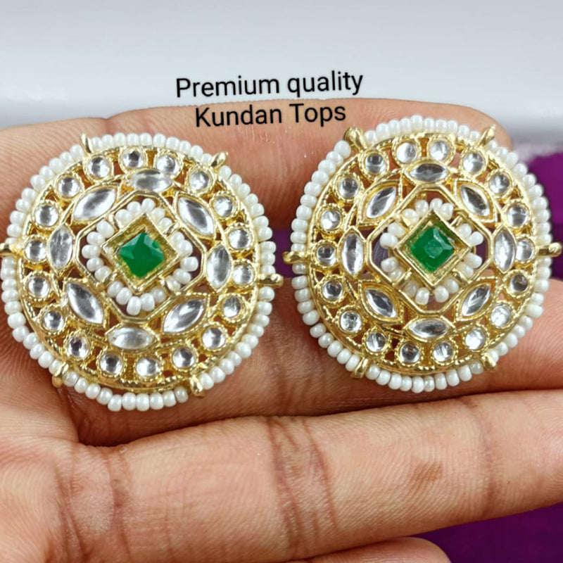 Manisha Jewellery Gold Plated Kundan Stone Stud Earrings