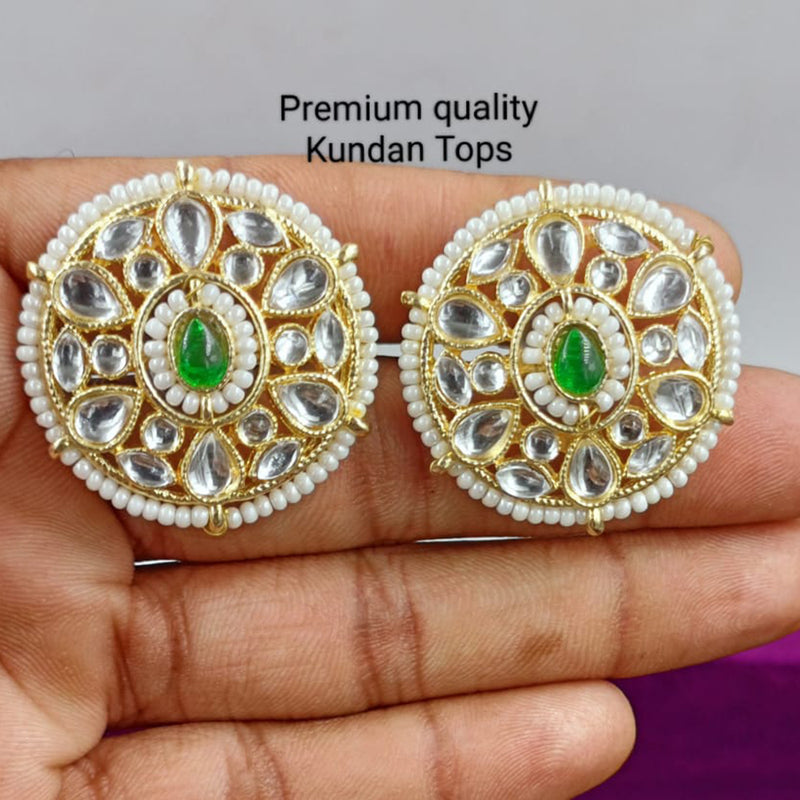 Manisha Jewellery Gold Plated Kundan Stone Stud Earrings