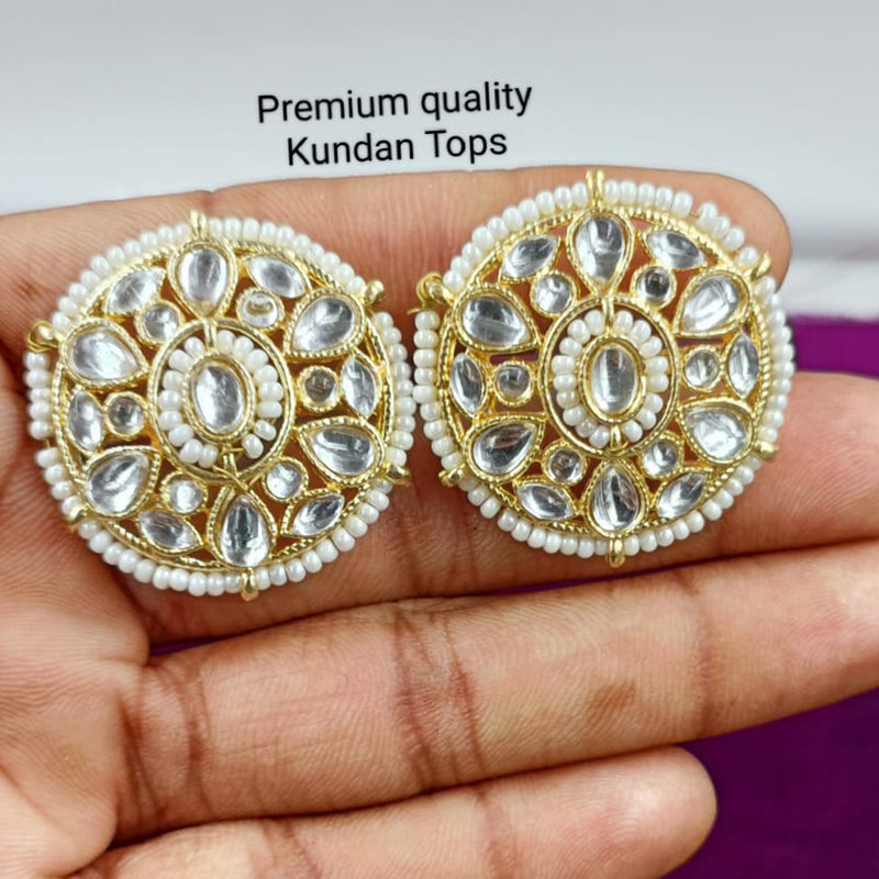 Manisha Jewellery Gold Plated Kundan Stone Stud Earrings