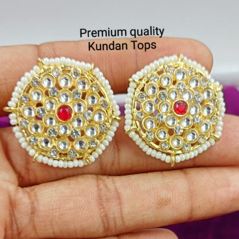 Manisha Jewellery Gold Plated Kundan Stone Stud Earrings