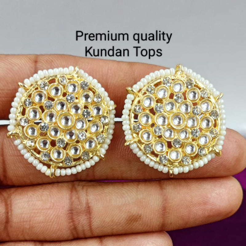 Manisha Jewellery Gold Plated Kundan Stone Stud Earrings