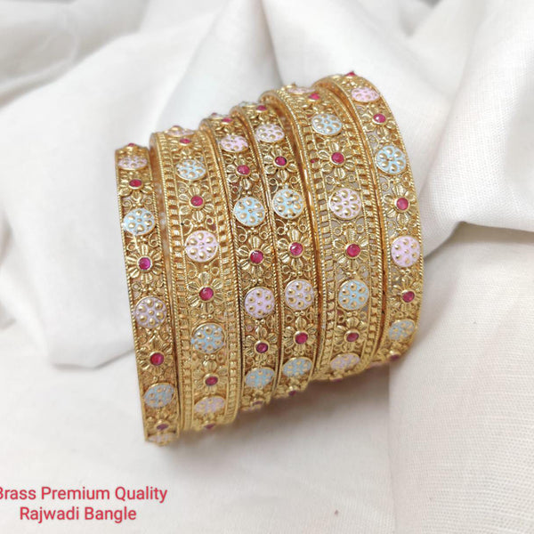 Manisha Jewellery Gold Plated Brass Bangles Set