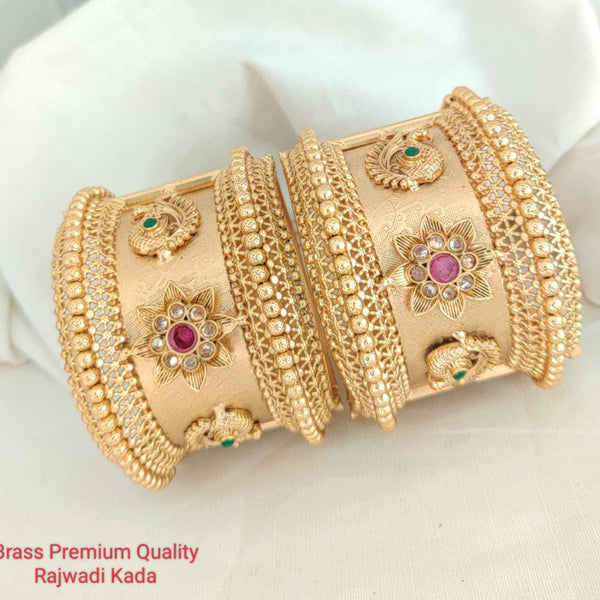 Manisha Jewellery Gold Plated Brass Bangles Set