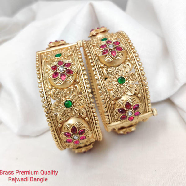 Manisha Jewellery Gold Plated Brass Openable Bangles Set