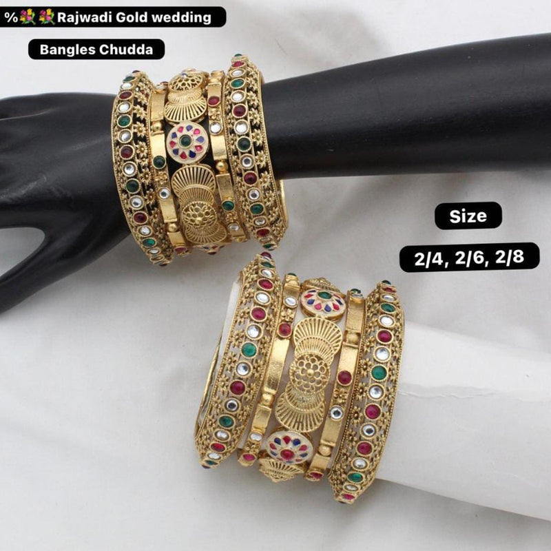 Manisha Jewellery Gold Plated Bangles Set