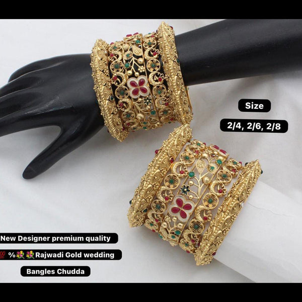 Manisha Jewellery Gold Plated Bangles Set