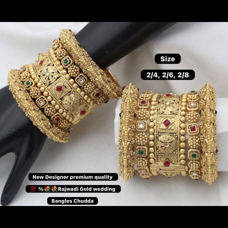 Manisha Jewellery Gold Plated Bangles Set