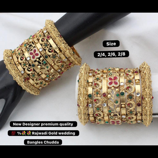 Manisha Jewellery Gold Plated Bangles Set