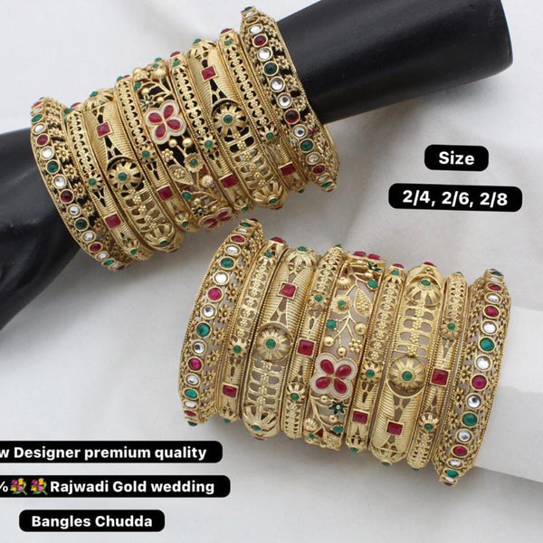 Manisha Jewellery Gold Plated Bangles Set