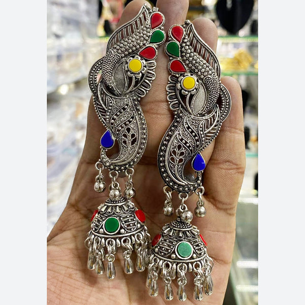 Manisha Jewellery Silver Plated Jhumki Earrings