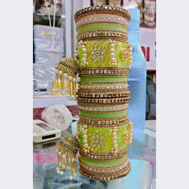 Manisha Jewellery Gold Plated Meenakari Bangles Set