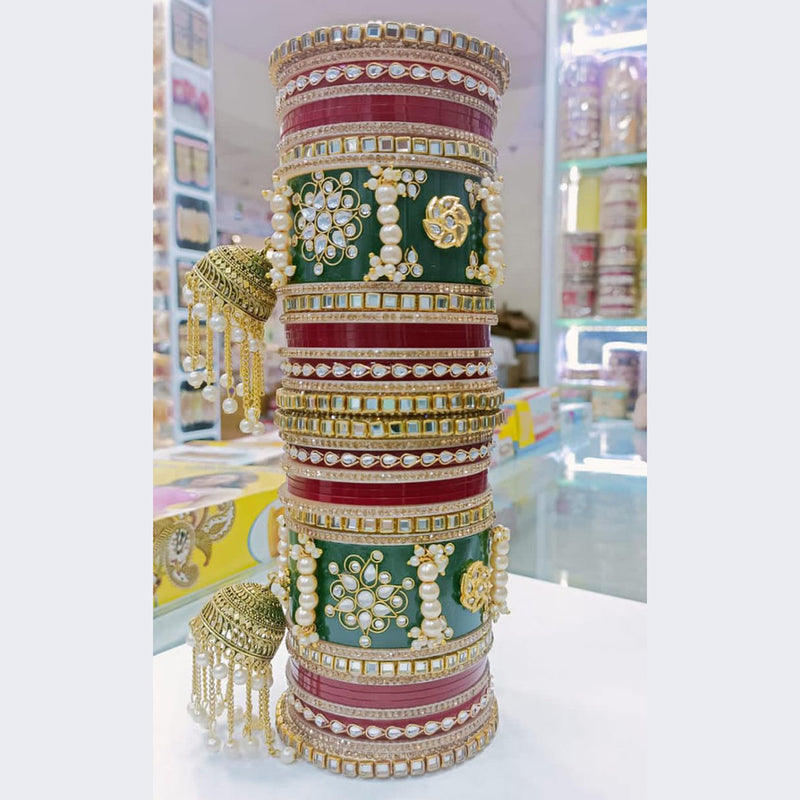 Manisha Jewellery Gold Plated Meenakari Bangles Set