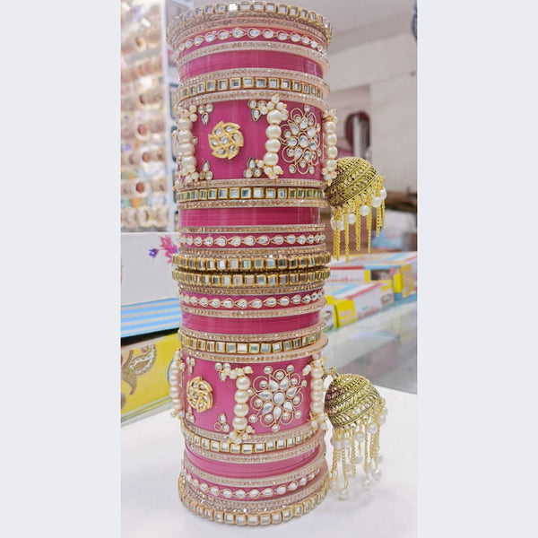 Manisha Jewellery Gold Plated Meenakari Bangles Set