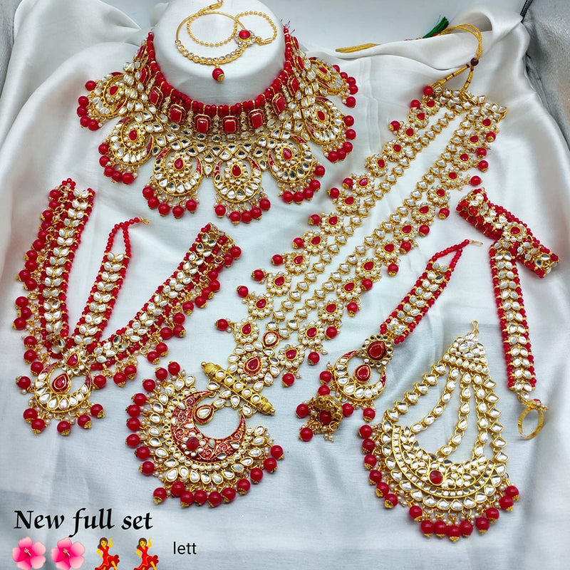 Manisha Jewellery Gold Plated Kundan Stone Bridal Set